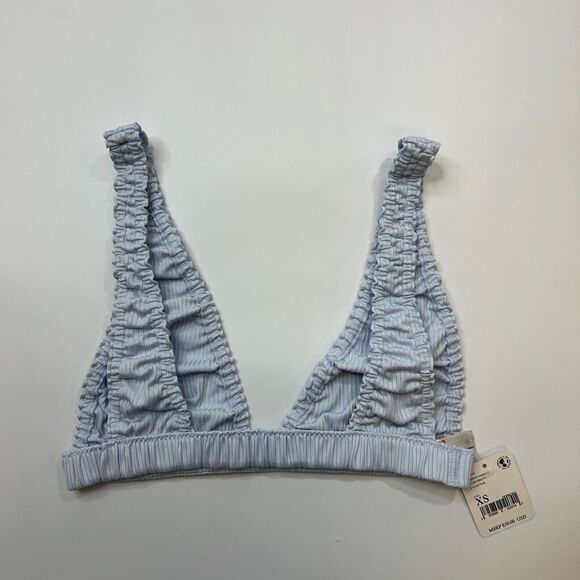 Free People Wait and See Bralette Womens XS Extra Small Pale Blue No Pads Bra - Picture 3 of 14